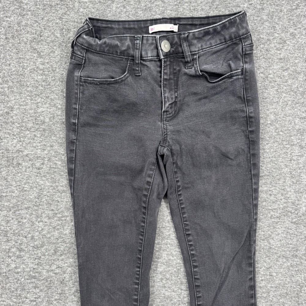 SO Womens Low Rise Jegging Skinny Jeans Faded Black Size 3 Stretch Denim - Picture 3 of 9
